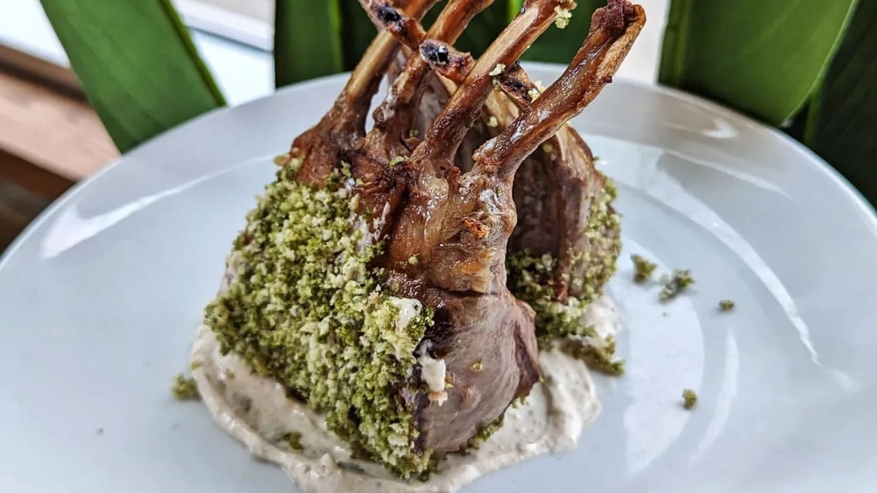 Australian Lamb Rack at Oak Steakhouse