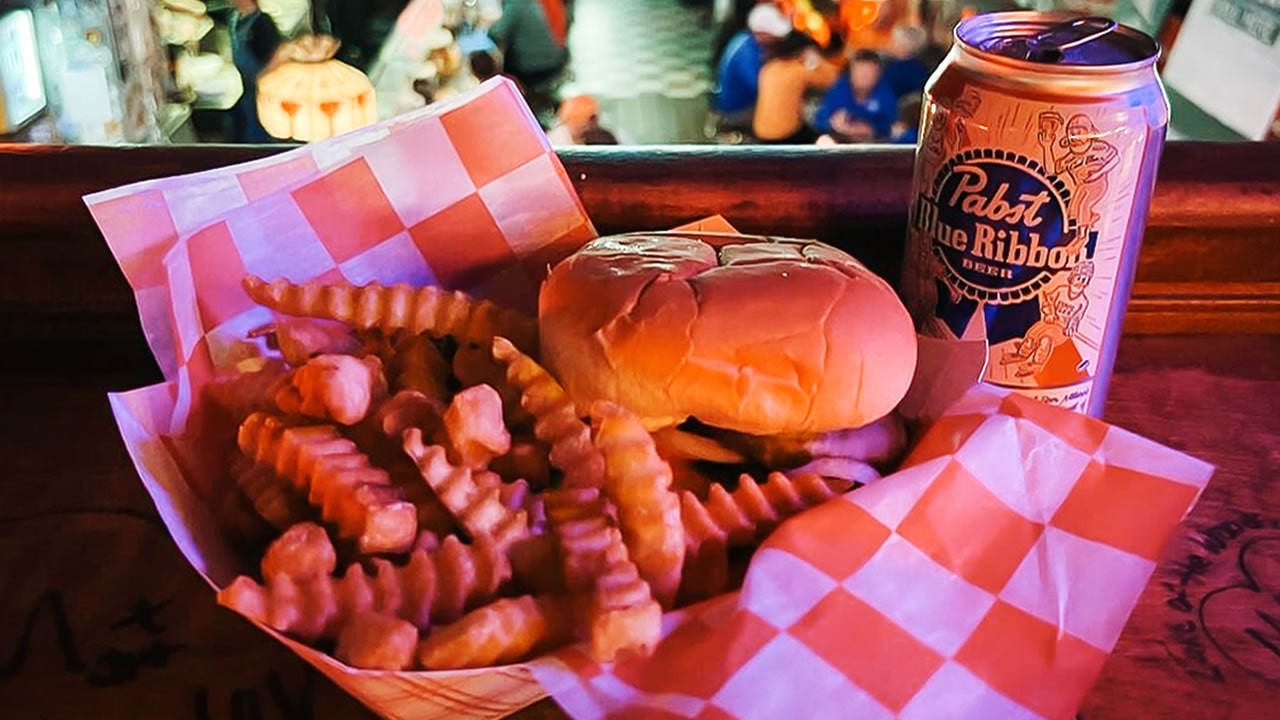 Burger and Fries at Robert's Western World