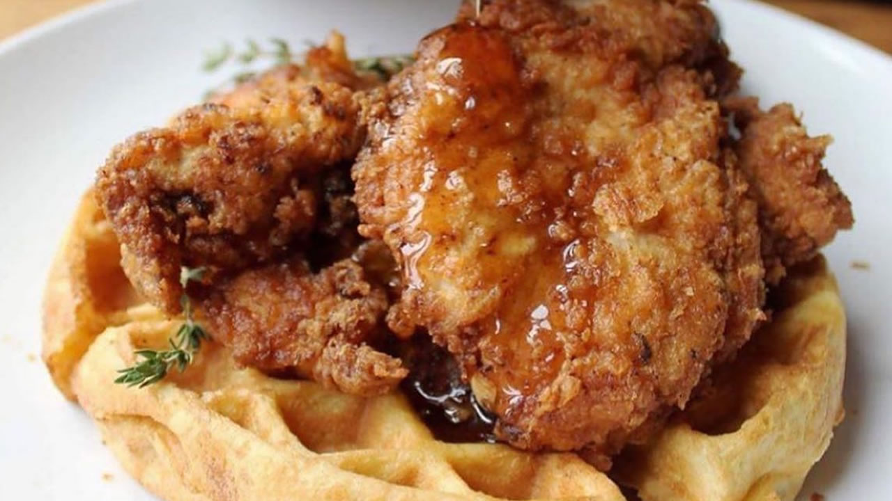 Chicken and Waffles at Nashville's City Tap House