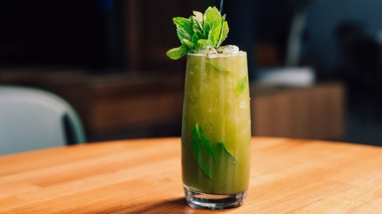 Matcha Cocktail only at Present Tense in Nashville